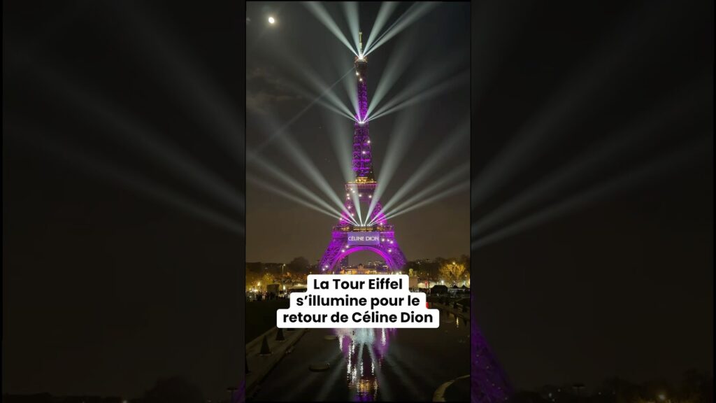 , Gennevilliers,La Tour Eiffel s’illumine pour le retour de Céline Dion